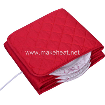 Aluminum Plate Warmer With Red Cotton Cover